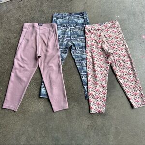 Patagonia Capilene Baselayer Girls Leggings Pants - Set of 3